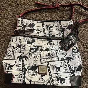 Dooney & Bourke Black and White Comic Crossbody Bag
